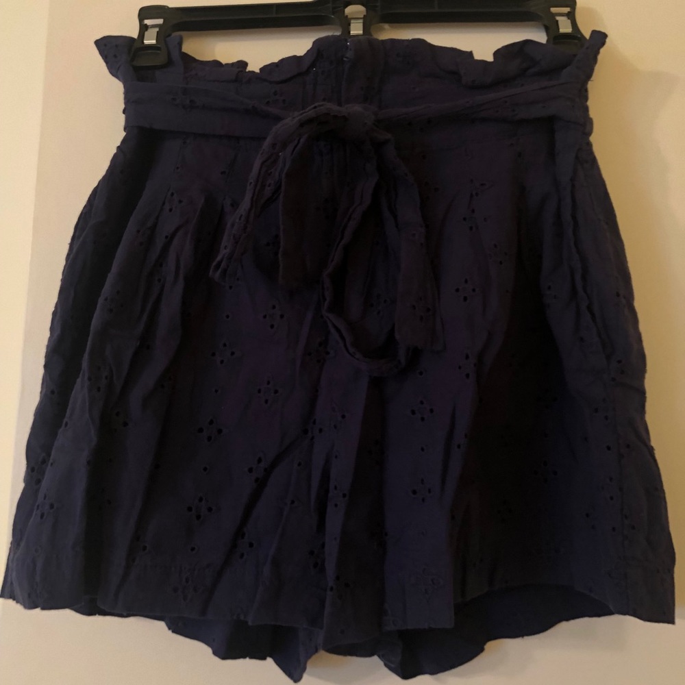 Navy High waisted shorts